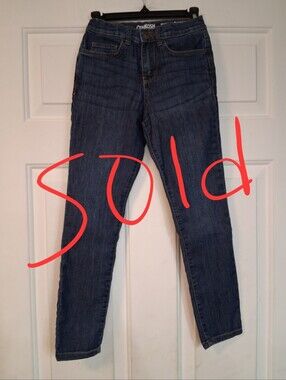 OshKosh B'gosh Girls Super Skinny Dark Blue Jean Denim Kids Pants Size 7
